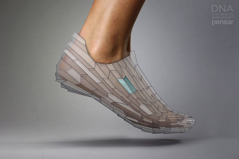 DNA 3D printed shoe concept by pensar